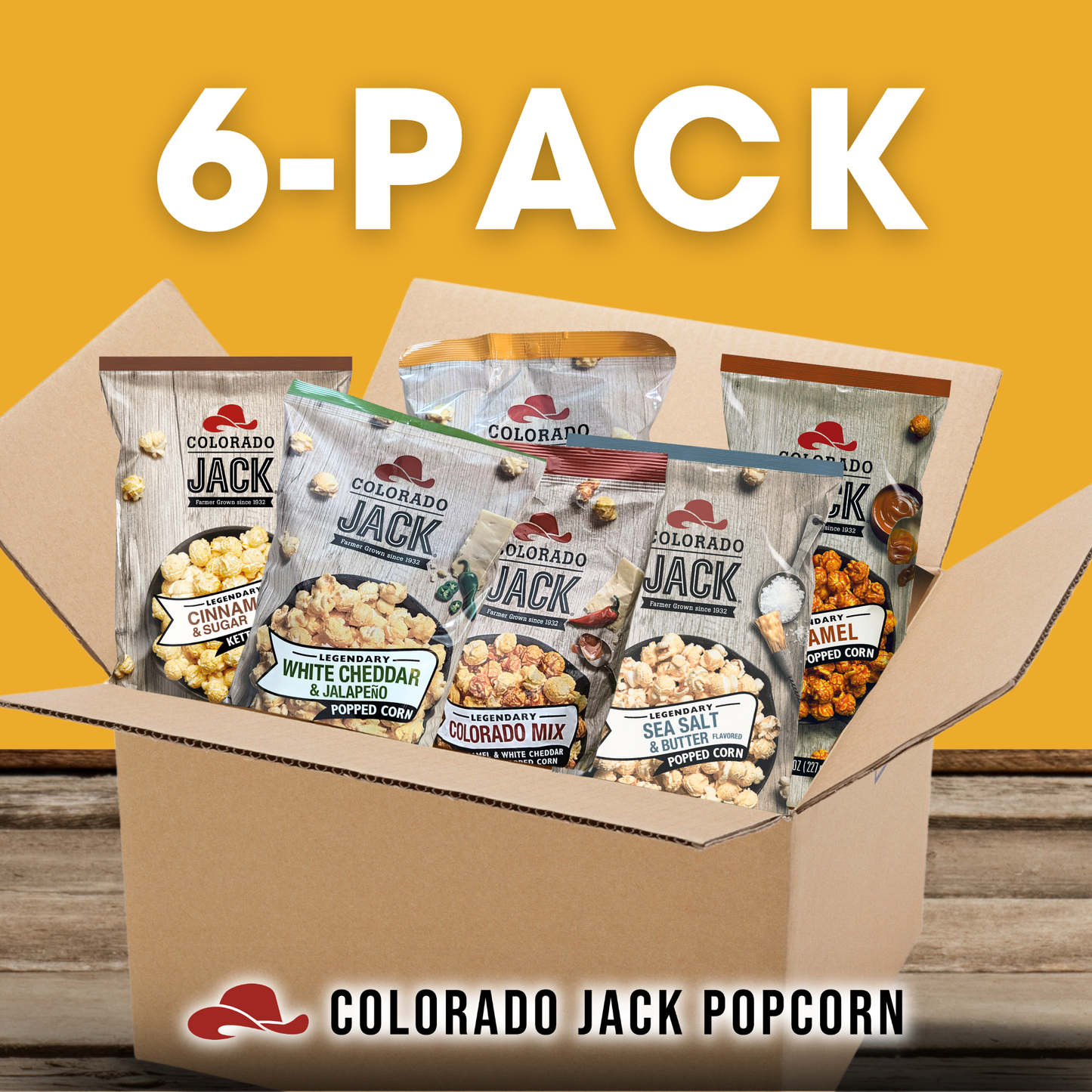 Build Your Own 6 Pack Jack's Large Popcorn Bags