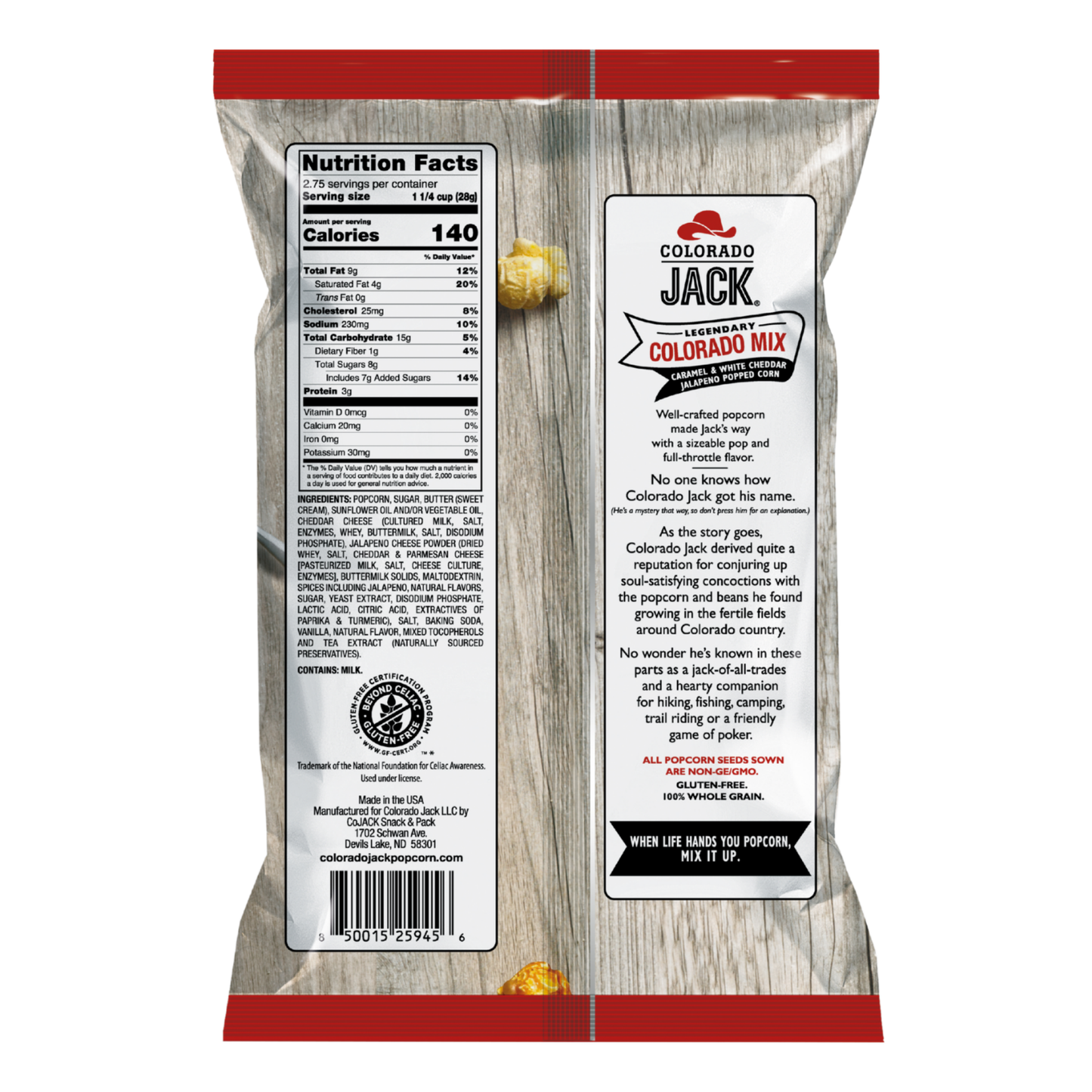 Colorado Jack Colorado Mix Popcorn 6-Pack Mid-Sized 2.75oz Bags