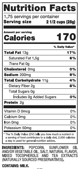 Colorado Jack Sea Salt & Butter Popcorn 6-Pack Mid-Sized 1.75oz Bags