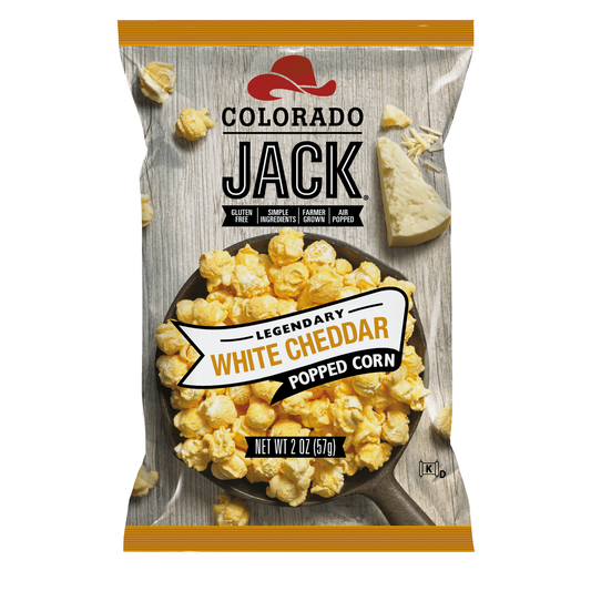 Colorado Jack White Cheddar Popcorn 6-Pack Mid-Sized 2oz Bags