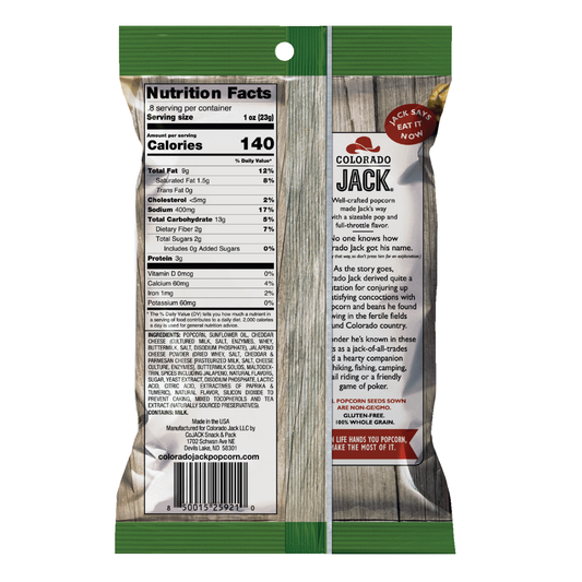 Li'l Jacks White Cheddar & Jalapeño Snack-Sized .8oz Bags 24-Pack