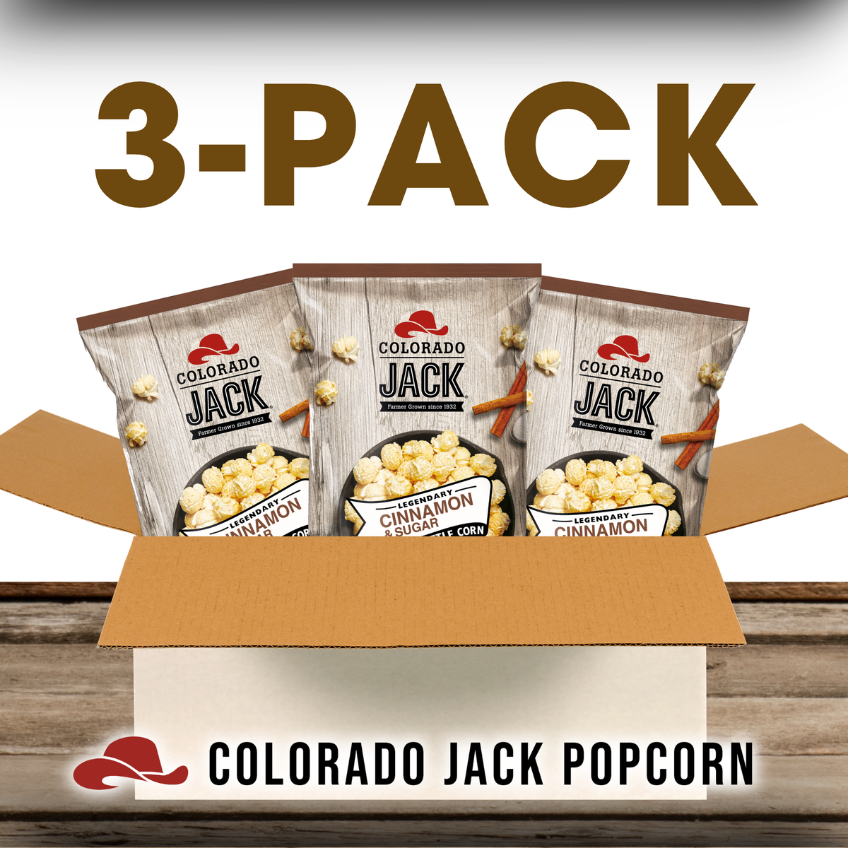 3-Pack Cinnamon & Sugar Kettle Corn 5oz