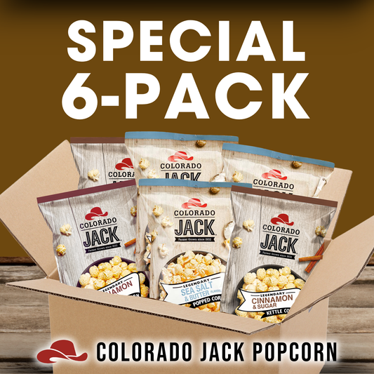 Special 6-Pack: 3-Cinnamon & Sugar Kettle Corn 5oz and 3-Sea Salt & Butter 5oz