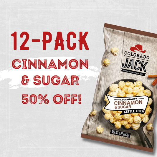 AUTUMN SALE | 12 PACK | Legendary Cinnamon & Sugar Kettle Corn – 5 oz