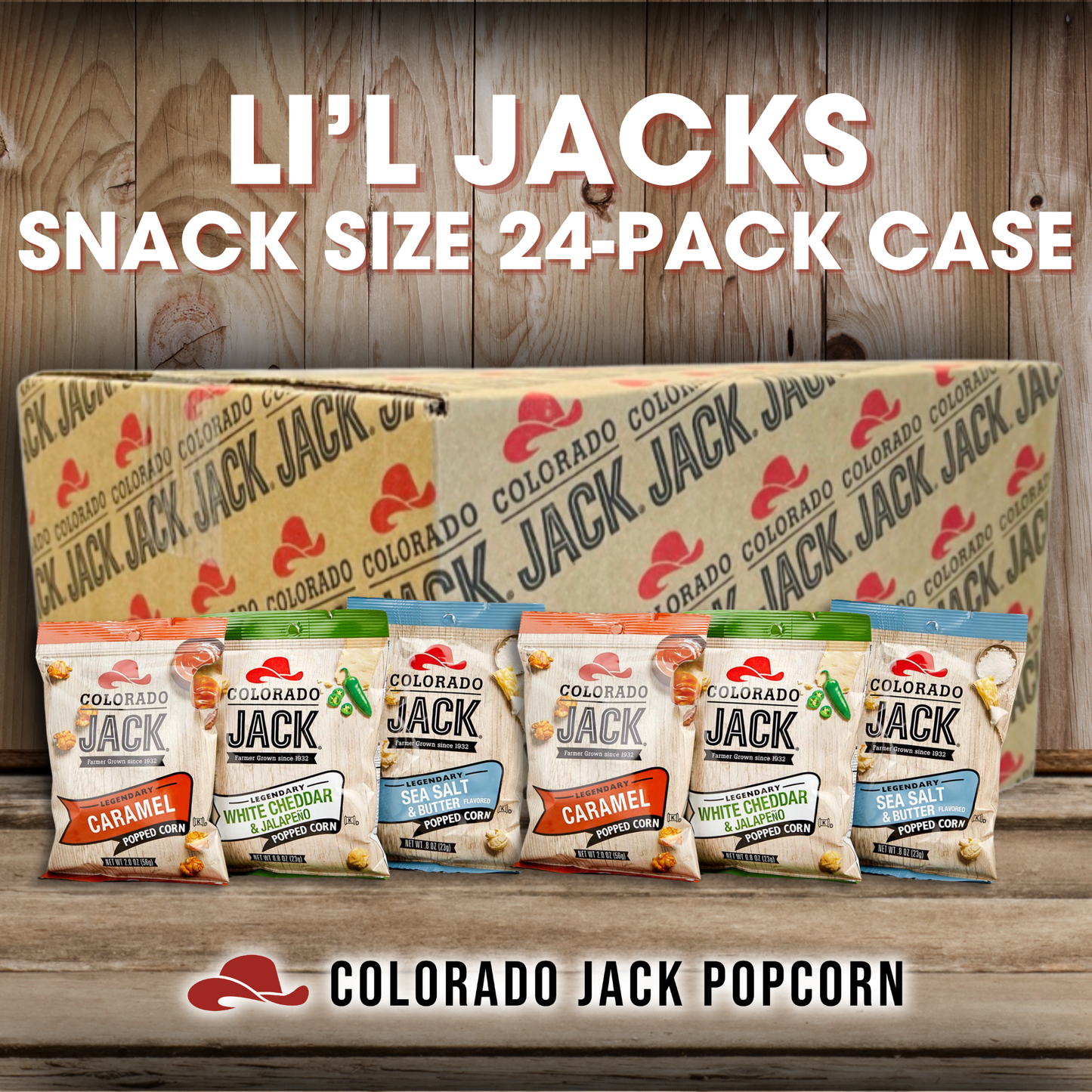 Li'l Jacks White Cheddar & Jalapeño Snack-Sized .8oz Bags 24-Pack