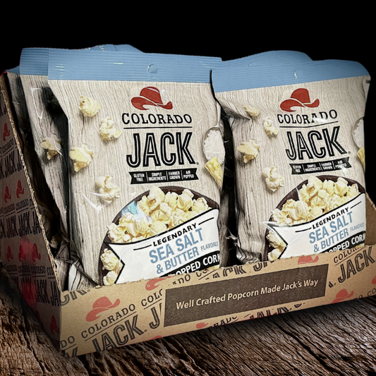 Colorado Jack Sea Salt & Butter Popcorn 6-Pack Mid-Sized 1.75oz Bags