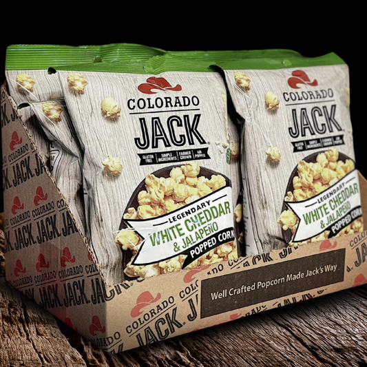 Colorado Jack White Cheddar & Jalapeño Popcorn 6-Pack Mid-Sized 2oz Bags