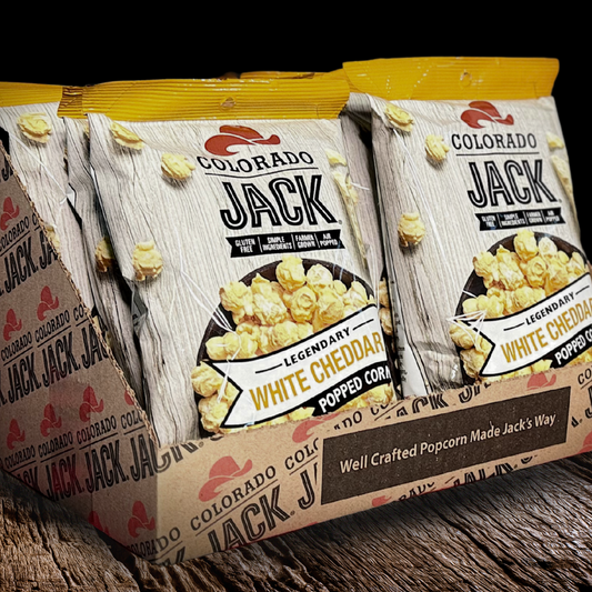 Colorado Jack White Cheddar Popcorn 6-Pack Mid-Sized 2oz Bags