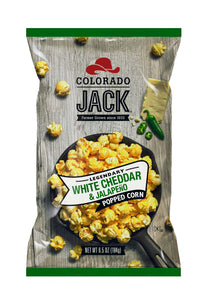 White Cheddar & Jalapeno:  A blend of cheeses and the slight heat of jalapeno make this a zesty snack.